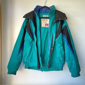 Vintage Sportif Gore Tex Ski Puffer Winter Jacket Coat Men’s Size Large 80’s 90s